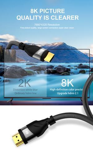 READY STOCK ] Vention HDMI 2.1 Cable Ultra High Speed 48Gbps 8K HDMI Adapter Supports 8k 60hz 4k 120hz Hdr Dolby Atmos I.108307113