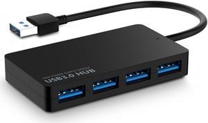 LUOM 4-Port USB 3.0 Hub, USB Hub USB3.0 Ultra-Slim Data USB Hub  [Charging Not Supported], for MacBook, Mac Pro, Mac mini, iMac, Surface Pro, XPS,PC, Flash Drive, Mobile HDD