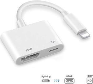 Compatible with iPhone iPad to HDMI Adapter, Lighting Digital AV Adapter 1080p HD TV Connector Cable Compatible with iPhone Xs Max XR X 8 7 iPad to TV Projector Monitor