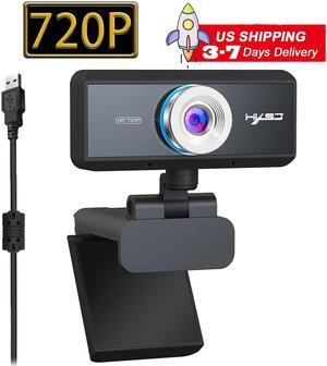 US inventory Webcam HD 720p Web Camera, USB PC Computer Webcam with Mic, Laptop Desktop Full HD Camera Video Webcam Widescreen, Pro Streaming Webcam for Recording, Calling, Conferencing, Gaming