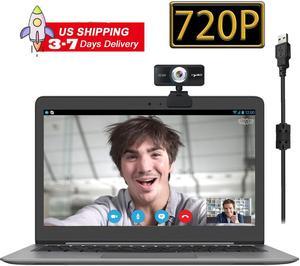 US Inventory - Webcam 720p HD Computer Camera - Microphone Laptop USB PC Webcam, HD Full Gaming Computer Camera, Recording Pro Video Web Camera for Calling, Conferencing, Live Streaming Webcam