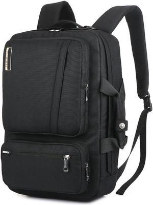 LUOM Laptop Backpack 17.3 Inch Wide Open Computer Backpack Laptop Bag College Rucksack Water Resistant Business Travel Backpack Multipurpose Casual Daypack with USB Charging Port for Men Women