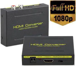 LUOM 1080P HDMI to HDMI Audio Splitter Optical SPDIF+RCA L/R Extractor Converter for Blu-ray DVD Player Sky HD Box PS3 PS4