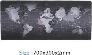 Extra Large World Map Gaming Mouse Pad Gamer Keyboard Waterproof Desk Mat Notebook Laptop Gamer Computer Non-Slip Office Mousepad Accessorie- L 27.56 in * W 11.81 in