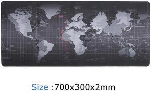 World Map Professional Gaming Mouse Pad Non-Slip Rubber Base,Anti-Fray Stitched Edges,Waterproof Mousepad,Laptop Large Desk Pad,Computer Keyboard and Mice Combo Pads Mouse Mat 27.6" X 11.8"