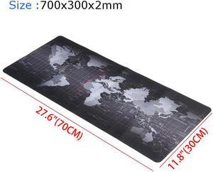 Large World Map Mouse Pad Laptop Gaming Play Mat Office Desk Mat (700 x 300 x 2 mm)