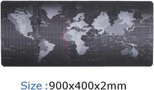 Extra Large World Map Gaming Mouse Pad Gamer Keyboard Waterproof Desk Mat Notebook Laptop Gamer Computer Non-Slip Office Mousepad Accessorie- L 35.43 in * W 15.75 in