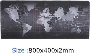 World Map Professional Gaming Mouse Pad Non-Slip Rubber Base,Anti-Fray Stitched Edges,Waterproof Mousepad,Laptop Large Desk Pad,Computer Keyboard and Mice Combo Pads Mouse Mat 31.5" X 15.8"