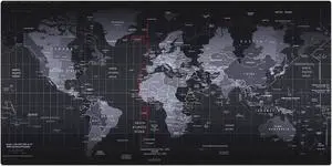 XXL Gaming Mouse Mat Extended & Extra Large Mouse Pad, World Map (31.50 X 15.75X 0.08inch)