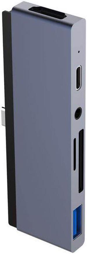 Aluminum Type-C Mobile Pro Hub Adapter with USB-C PD Charging, 4K HDMI, USB 3.0 & 3.5mm Headphone Jack, PD Charging,SD/Micro Card Reader - For 2020/2018 iPad Pro, Microsoft Surface Go