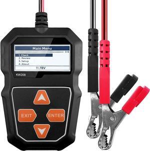 Car Battery Tester, KW208 12V Automotive Battery Tester, 1.8" Color Screen, 100-2000CCA Fast Accurate Battery Load Tester With TPU Case, Auto Digital Battery Analyzer For Car Boat Motorcycle Truck
