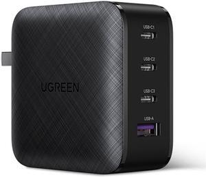 LUOM 65W USB C Charger [GaN Tech & USB-IF Certified], PD 3.0 Adapter with 4-Port, Support iPhone Fast Charging, Compatible with MacBook Air/Pro 13/16, iPad Air/Pro, Galaxy, iPhone 11/XS/XR