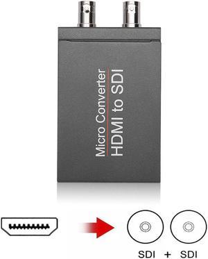 HDMI to SDI Converter 3G/HD/SD-SDI and Support 1080P with Power Supply for Cameras SDI Monitor HDTV