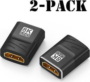 HDMI Coupler 2 Pack 4K HDMI Adapter Female to Female HDMI Connector 3D 4K HDMI Extender Compatible with HDTV Roku TV Stick Chromecast Nintendo Switch Xbox One Playstation PS4 Laptop PC
