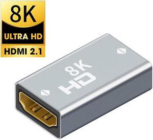 2 Pack 8K HDMI Coupler Aluminum Alloy Female to Female HDMI Adapter Gold Plated, 8k HDMI Extension Adapter Connector Support 8K@60Hz & 4K@120Hz for TV Stick Roku Stick Chromecast Xbox PS5 PS4