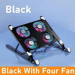 Laptop Tablet Stand for Desk with 4 High-speed Cooling Fan,Adjustable Laptop Tablet Stand, Sit to Stand Laptop Tablet Holder Compatible with All Laptop Tablets 11-17.3" MacBook Pro, iPad Air
