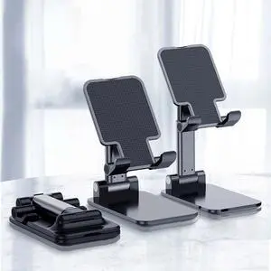 T9 Desktop Phone Holder Stand For iPhone iPad Xiaomi Adjustable Desktop Tablet Holder Universal Table Cell Phone Stand Compatible with 4-12.9Inches iPhone,iPad,Tablet, Kindle, Samsung and More, Black