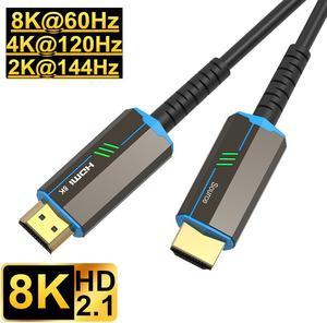 Certified Premium Ultra High Speed HDMI Cable - 2.1 8K 60Hz, 4K 120Hz , 48Gbps HDR eARC HDCP2.3- 30Feet