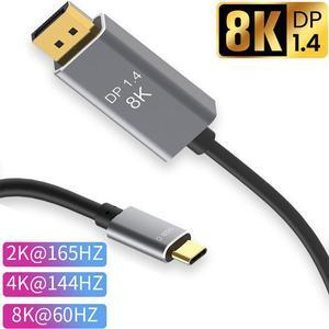 USB C to DisplayPort 3.3 Feet Cable, USB Type-C to DP Adapter [Thunderbolt 3 Compatible] for MacBook Pro 2018/2017, MacBook Air/iPad Pro 2018, Samsung Galaxy S10/S9, Surface Book 2 and More