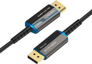 8K Fiber Optic DisplayPort Cable Light High Speed Support 32.4 Gbps 8K at 60Hz DP1.4 Slim and Flexible with Optic Technology (5M/16FT)