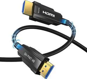 LUOM 8K HDMI Fiber Optic Long cable in-Wall Support 8K@60Hz 4K@120Hz Dynamic HDR 10, eARC, HDCP2.2, 4:4:4 7680x4320, 48Gbps Bandwidth Optic Fiber HDMI 2.1 Cable for PS5/PS4/8K TV20M/65FT) LUOM 8K HDMI Fiber Optic Long cable in-Wall Support 8K@60Hz 4K@120Hz Dynamic HDR 10, eARC, HDCP2.2, 4:4:4 7680x4320, 48Gbps Bandwidth Optic Fiber HDMI 2.1 Cable for PS5/PS4/8K TV20M/65FT)