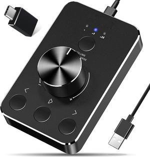 USB Computer Volume Controller Bluetooth-compatible Multimedia PC Speaker External Audio Volume Control Adjust Knob with Cable