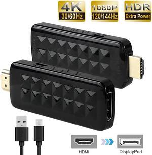 HDMI to DisplayPort Adapter,LUOM 4K 24K Gold Plated HDMI Male to Displayport DP Female ConverterUni-Directional Display Port to HDMI Converter Compatible for Lenovo, HP, Dell &More- (OZHD2)