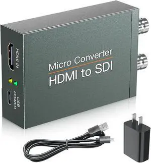 1080P@60Hz HDMI to Two SDI Converter,HDMI to SDI Adapter HDMI in to Two SDI Output SD-SDI HD-SDI 3G-SDI Video Converter Adapter for SDI Monitor HDTV