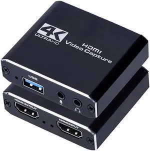 4K HDMI-Compatible Video Capture Card Live Recording Box 4K USB 3.0 Video Card for Game Live Streaming for PS4 Computer Phones