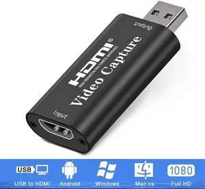 Video Capture Card, HDMI to USB Audio Capture Card, 4K 1080P60 Capture Devices for Gaming Live Streaming Video Recorder, Compatible with Windows Mac OS System for PS4/5 Switch, Xbox, Steam