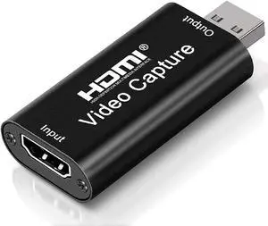 Audio Video Capture Card, 4K HDMI to USB Capture Cards, 1080P60 Record via DSLR, Camcorder, Action Cam for Game/Live Streaming/Video Conference/Teaching