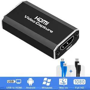 Video Capture Card, 4K HDMI Video Capture Device, 1080P HD 60fps Live and Record Video Audio Grabber for Gaming, Streaming, Teaching, Video Conference