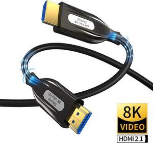 8K 4K Fiber Optic HDMI Cable 16FT, 8K HDR High Speed 48Gbps HDMI to HDMI Cord, HDCP 2.2/2.3,ARC,Video 8K UHD 2160p,HD 1080p,3D-for Laptop,Game Monitor,PS3,PS4,Blu-ray,Netflix Projector