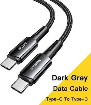 USB C to USB C Charger Cable [1 Pack 3.3ft 240W], Type C Charging Cable for iPad Mini 6, iPad Pro 2020, iPad Air 4, MacBook Pro 2020, Galaxy S20 Plus S9 S8, Pixel, Switch, LG V20 (Black)