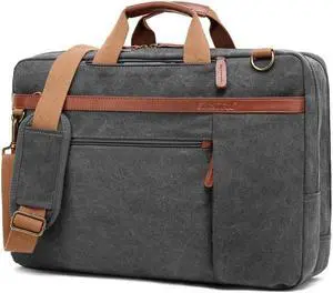 Durable Laptop Backpack Business Anti-Theft Daypacks Travel Large Backpack Waterproof College Computer Bag for Women & Men Fits 15.6-17.3 Inch Notebook (Canvas Gray)