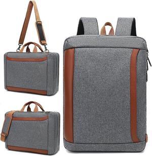 17.3 inch Travel Laptop Backpack 3 in 1 Convertible, 17 Inch Computer Backpack , Anti Theft Business Backpack Waterproof Carry on Daypack College Weekender bag, Gray