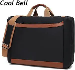3 in 1 Convertible Travel Laptop Backpack, Anti Theft Backpack for Men and Women, Water Resistant Big Business Computer Backpack Bag Fit 17.3 Inch Laptop and Notebook, Black