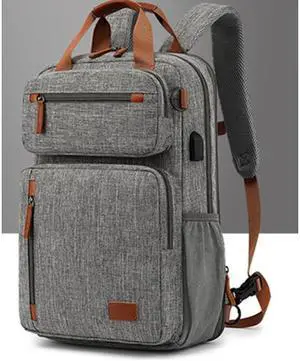 Laptop Backpack, Water Resistant Durable 15.6-inch Laptop Backpacks for Men and Women,Waterproof Travel Laptop Backpack with USB Charging Port,Anti Theft College Backpack (Grey)