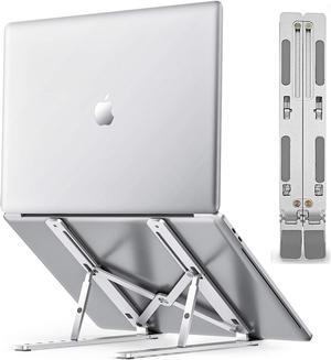 Laptop Stand for Desk, Laptop Riser,Aluminum Alloy Laptop Holder , 6-Angle Adjustable Compatible with 10-15.6 Inch MacBook PC-Notebook Tablet, Silver