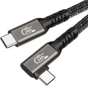 Right Angle USB4.0 USB C to USB C Cable, USB C 4.0 Gen3 Cable 3.3FT, USB-C Monitor Cable 8K, USB Type C Video Cable, 40Gbps 240W, for Mobile Phone, Notebook, MAC, SSD, Samsung,Switch Right Angle USB4.0 USB C to USB C Cable, USB C 4.0 Gen3 Cable 3.3FT, USB-C Monitor Cable 8K, USB Type C Video Cable, 40Gbps 240W, for Mobile Phone, Notebook, MAC, SSD, Samsung,Switch