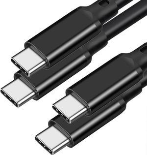 2-Pack USB3.2 Gen 2X2 USB C to C Cable,USB C Charger Cable 10FT, with 20Gbps Data Transfer, 5A 100W Fast Charging, 4K 60Hz HDR Monitor Video for MacBook Pro/Air, iPad Pro, SSD,Hard Drives