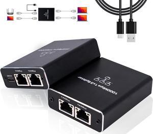 RJ45 Gigabit Network Ethernet Splitter 1 to 3 Splitter, Suitable Super Cat5/5e/6/7/8, Cmpatible with ADSL, Hubs, TVs, Set-top Boxes, Routers, Computers Support 3 Devices Simultaneous Networking