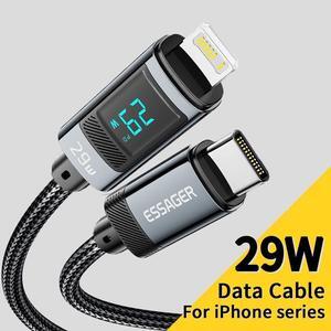 LUOM [3.3ft, 1-pack] 14.5V/2A PD 29W USB C to Lightning Cable [Apple MFi Certified] Super Fast Charging, 480Mbps Data Nylon Braided for iPhone 14 13 12 11 Pro Max Mini XR XS 8 SE iPad
