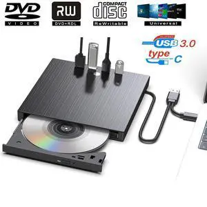 LUOM 9 in 1 External CD DVD Drive for Laptop, Portable CD DVD Burner Rewriter with Multiple Ports Support Faster Transfer Speed CD 8X DVD 24x for Windows 11/10/8/7 MacOS and More 9 LUOM 9 in 1 External CD DVD Drive for Laptop, Portable CD DVD Burner Rewriter with Multiple Ports Support Faster Transfer Speed CD 8X DVD 24x for Windows 11/10/8/7 MacOS and More 9