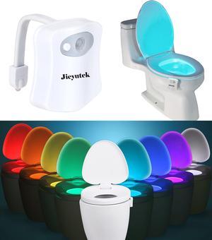 LUOMs 2 Pcs Toilet LED Night Light,  TL01 Human Bodies Induced Sensor Auto Motion Activated, 8 Colors Changing Night Light Toilet Bowl Light