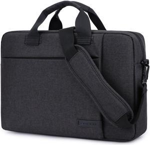 BRINCH Laptop Bag 13.3 Inch, Stylish Fabric Laptop Messenger Shoulder Bag Case Briefcase for 13 - 13.3 Inch Laptop / Notebook / MacBook / Ultrabook / Chromebook Computers (Black)