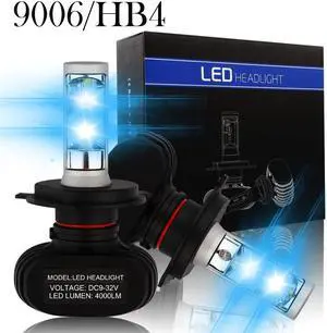 LUOMs 9006/HB4 Automotive LED Headlights Bulbs Car Headlight Kit,8000LM,50w/Set 6500K Cool White,IP68 Waterproof ,6PCS LED/Each Bulb,(Pack of 2)