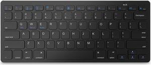 LUOMs Universal Bluetooth Keyboard Ultra Slim for All Windows Mac OS Android iOS PC Tablet Smartphone (Apple iPad Air, Mini 4, iPhone X iPhone 8/7 Plus/7, Galaxy Tab, Surface & More), Silver