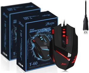 ZELOTES T-60 Adjustable 7200DPI USB Wired Optical 7 Buttons Gaming Mouse Game Mice with 7-Color Backlight For Pro Gamer