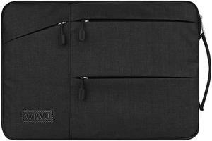 WIWU 12.1" Business Laptop Sleeve Case with Handles Pockets for MacBook Pro Retina,Protective Computer Case Hand Bag 11-12 Inch for ASUS Acer Lenovo Dell HP Toshiba Chromebook Ultrabook Notebook,Black